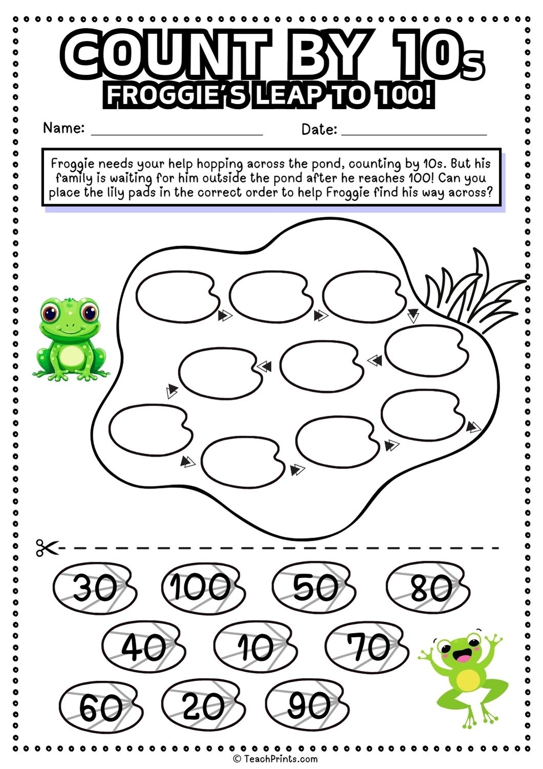 Kindergarten Math Worksheets Counting By 10