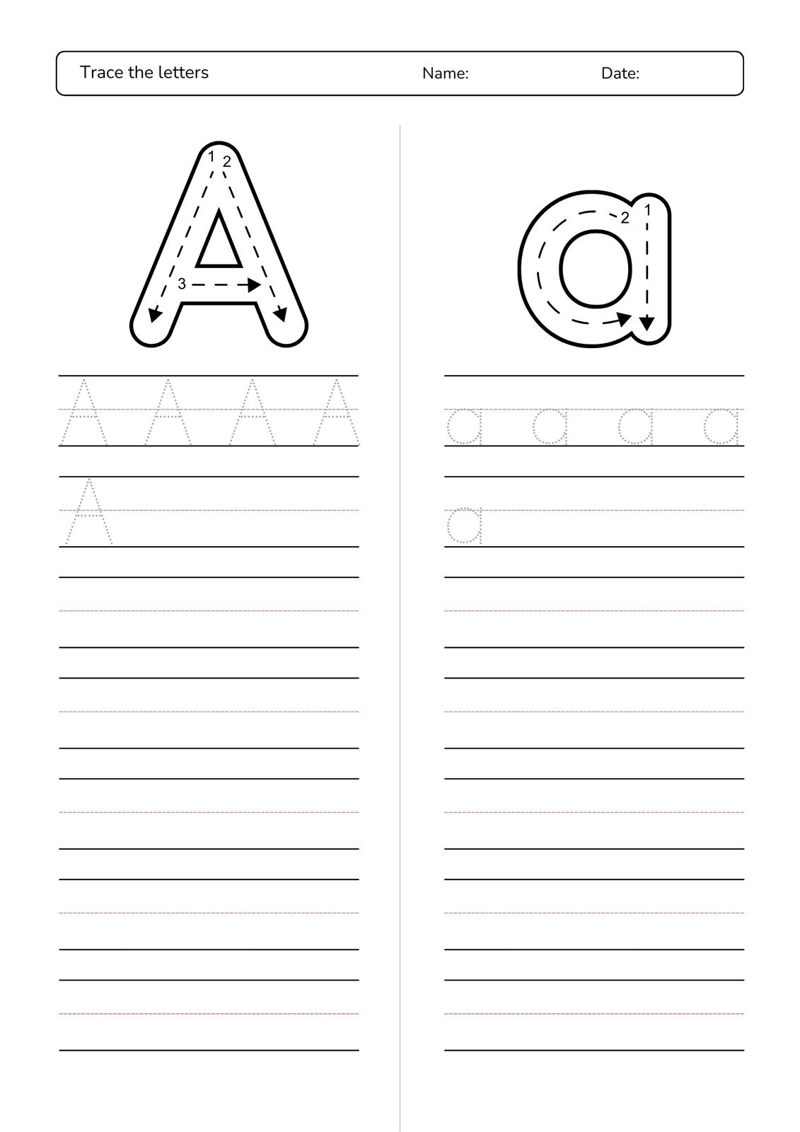 Free Printable Abc Handwriting Worksheets