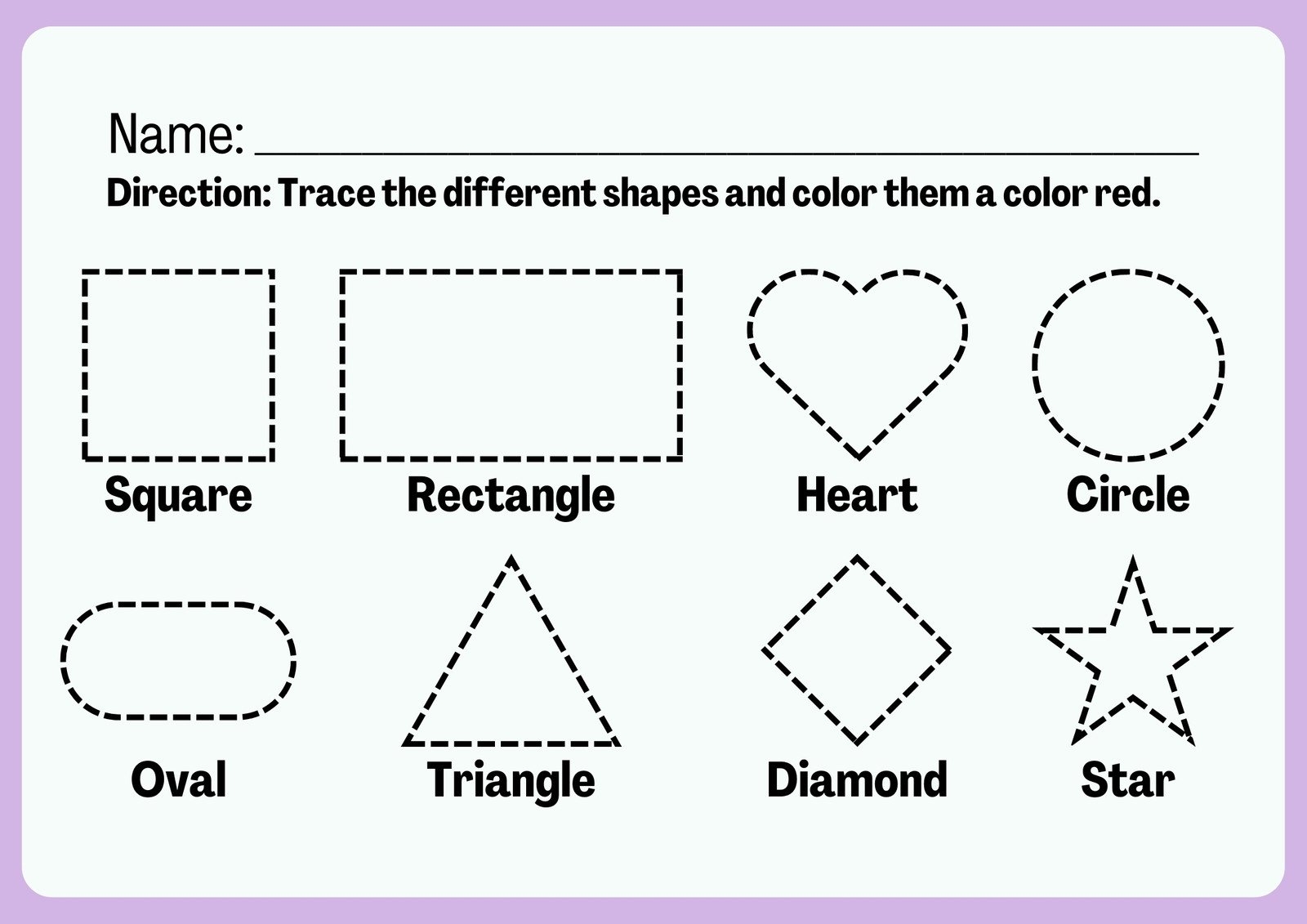 Free Tracing Printables For Preschoolers
