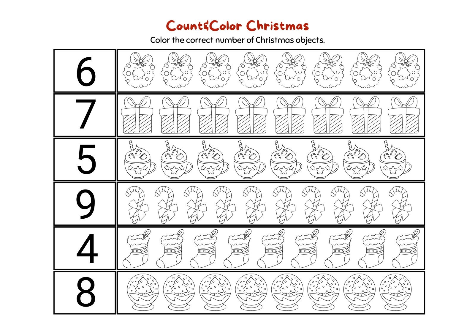 Printable Christmas Worksheets Free