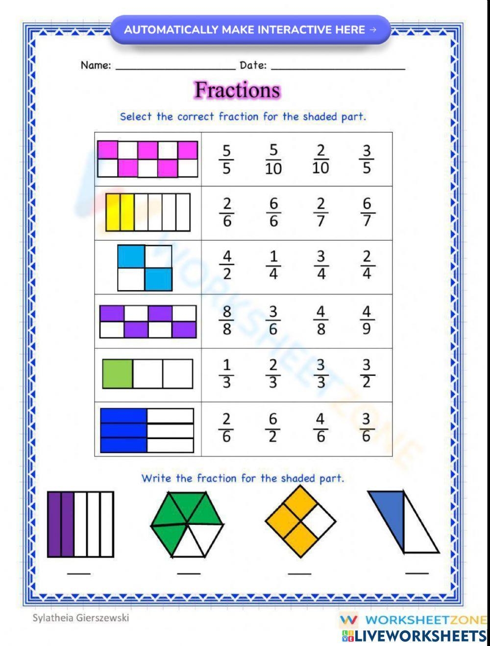 Free Fraction Worksheet Online Download Free Fraction Worksheet Online Png Images Free Worksheets On Clipart Library