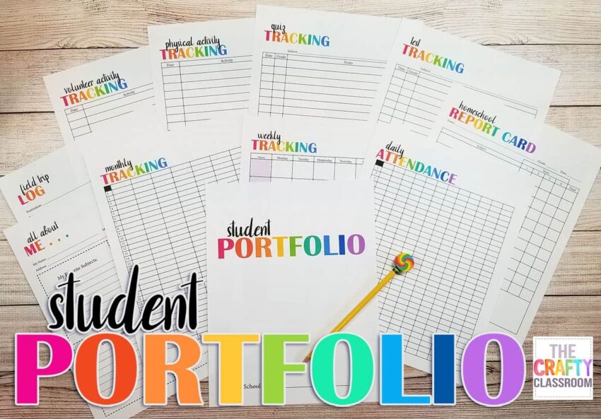Free Homeschool Portfolio The Crafty Classroom