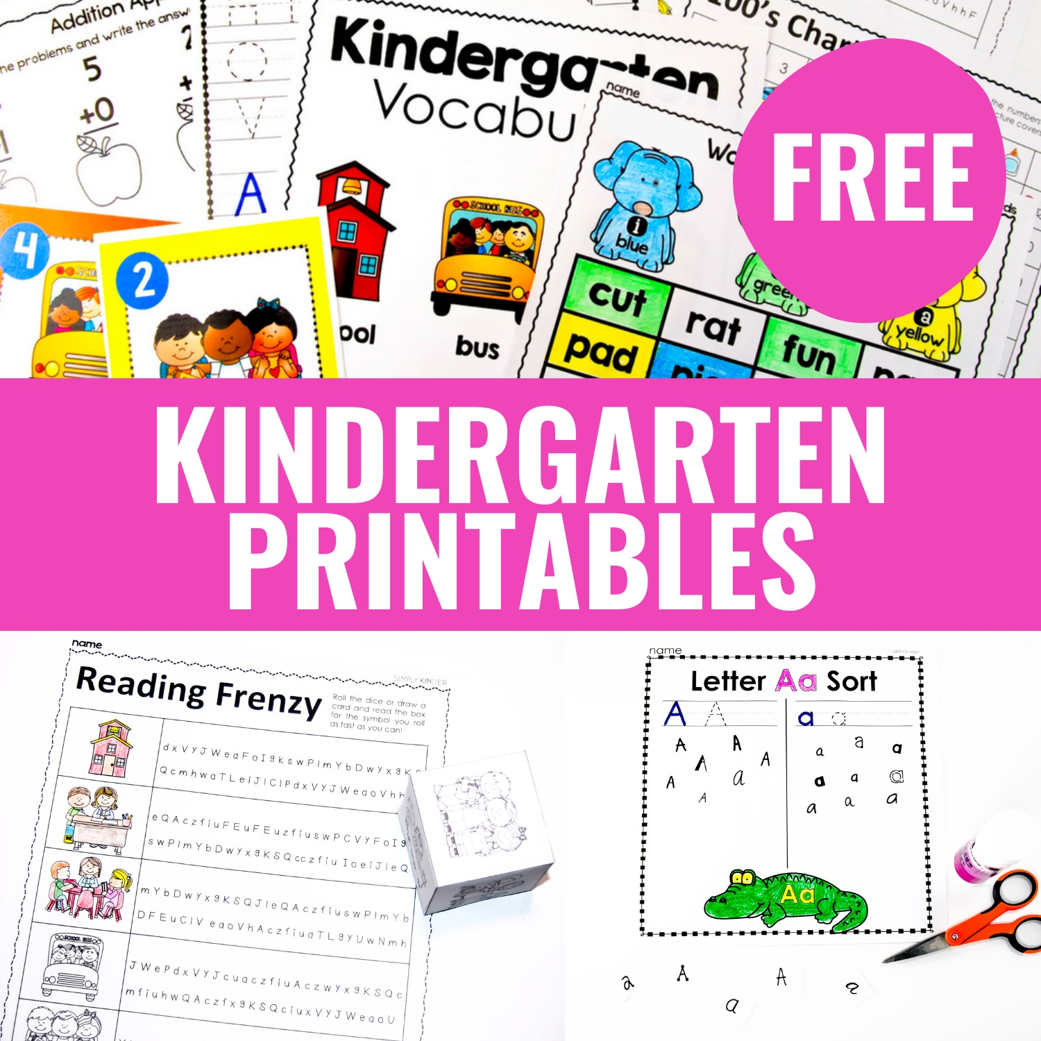 Free Printable Printable Kindergarten Worksheets