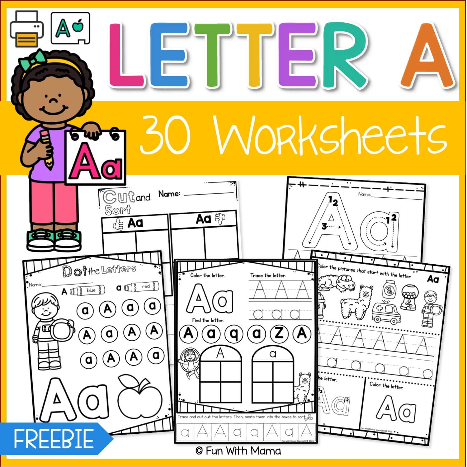 Free Kindergarten Learning Worksheets
