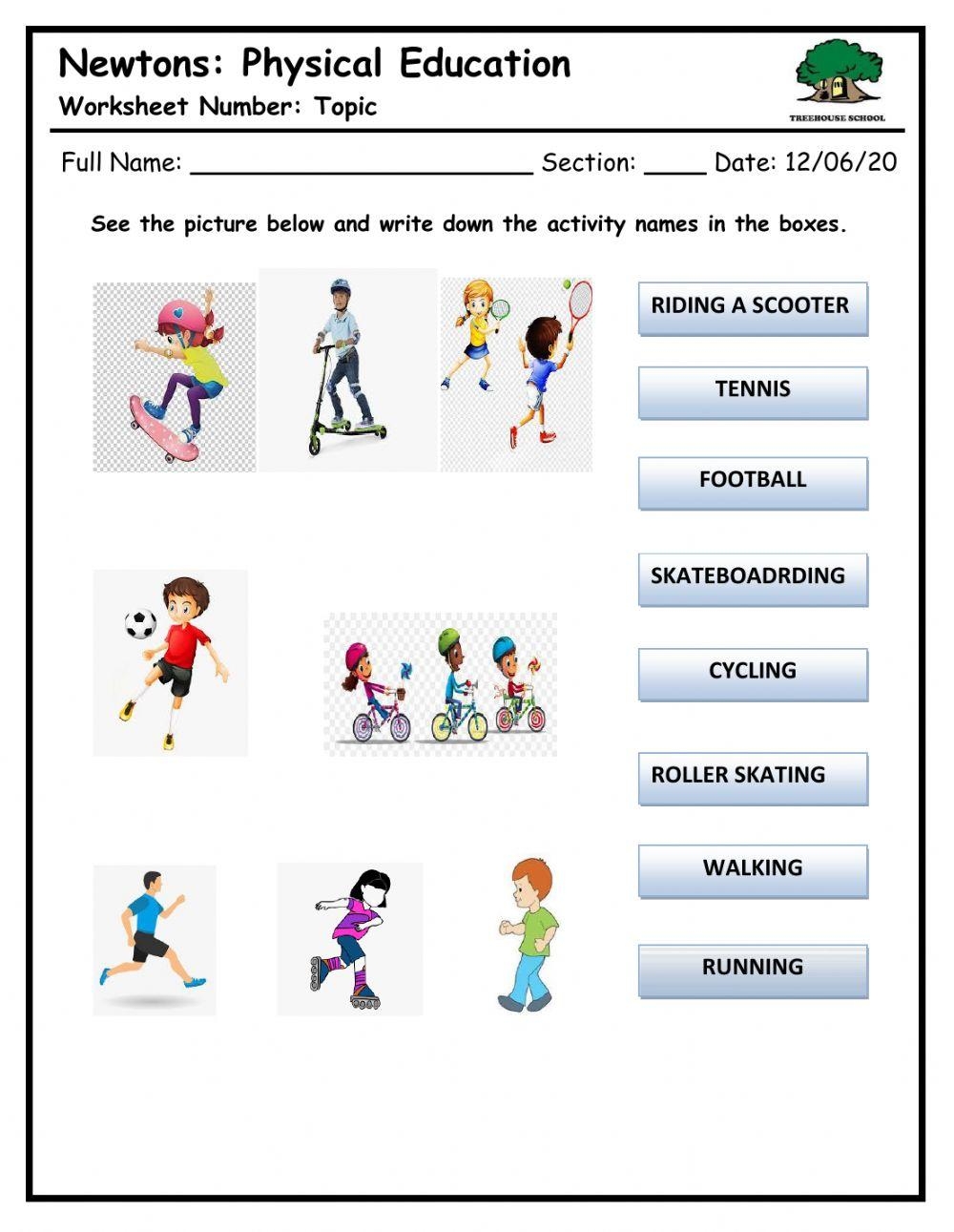 Free Physical Education Worksheet Download Free Physical Education Worksheet Png Images Free Worksheets On Clipart Library