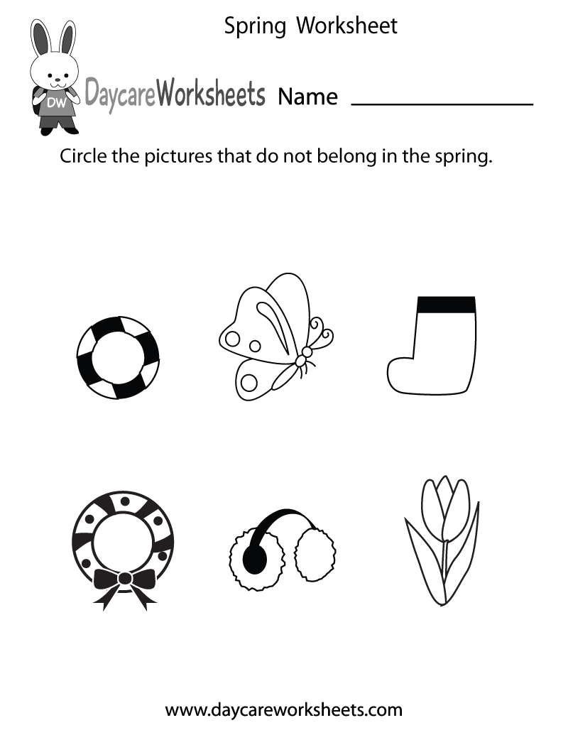 Spring Printable Worksheets For Preschoolers