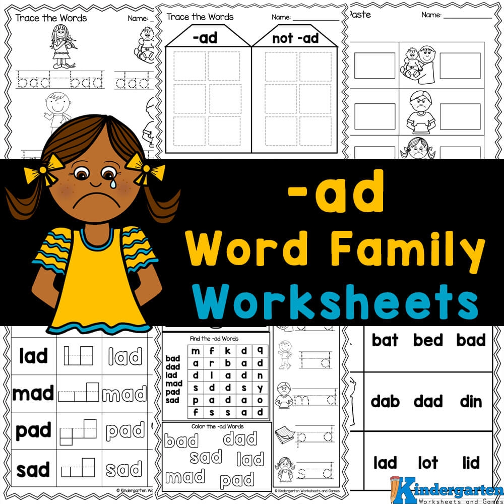 Family Word Worksheets Kindergarten