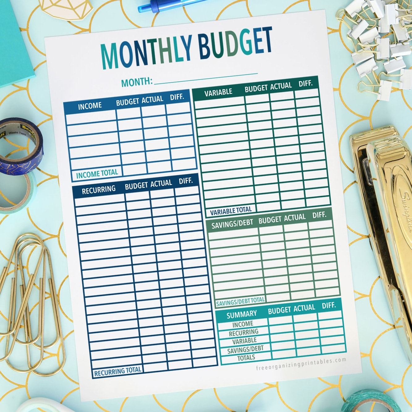 Pdf Beginner Printable Budget Worksheet Free