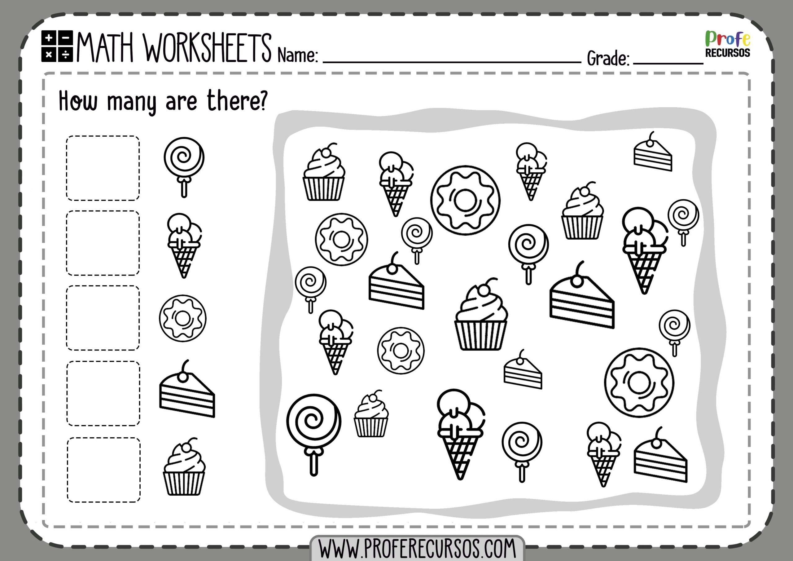 Free Printable Counting Worksheets For Kindergarten Worksheets Library