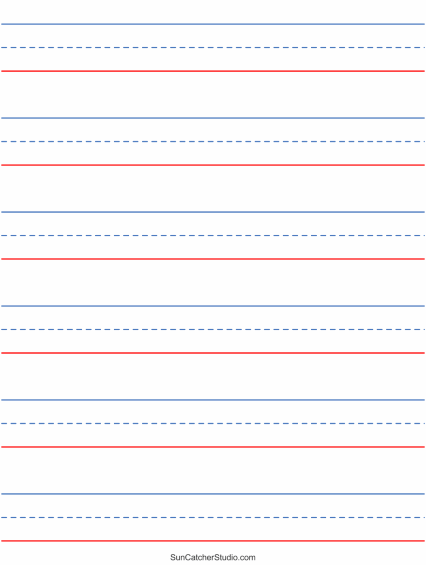 Free Printable Lined Paper Handwriting Notebook Templates