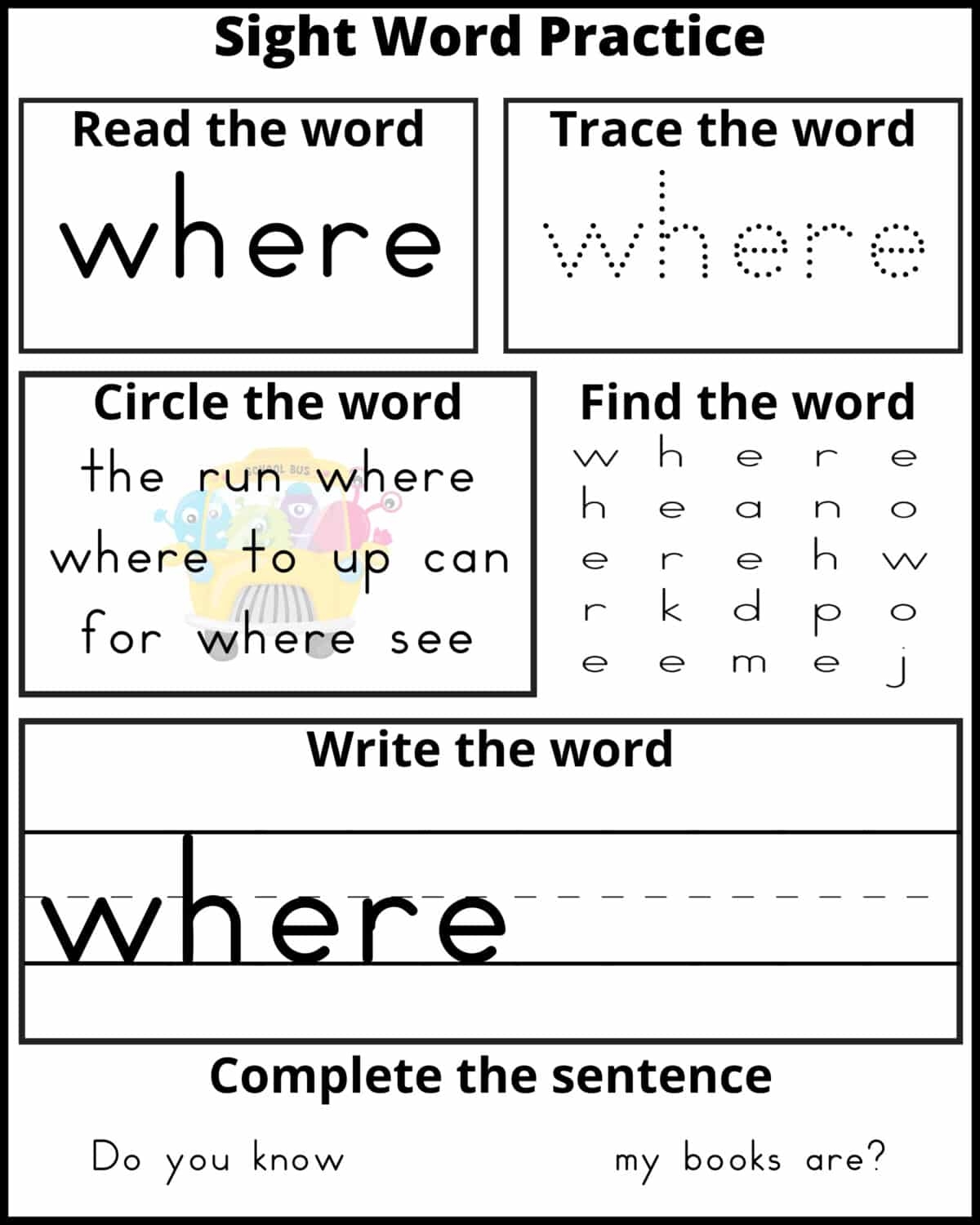 Free Printable Worksheets Pre-K