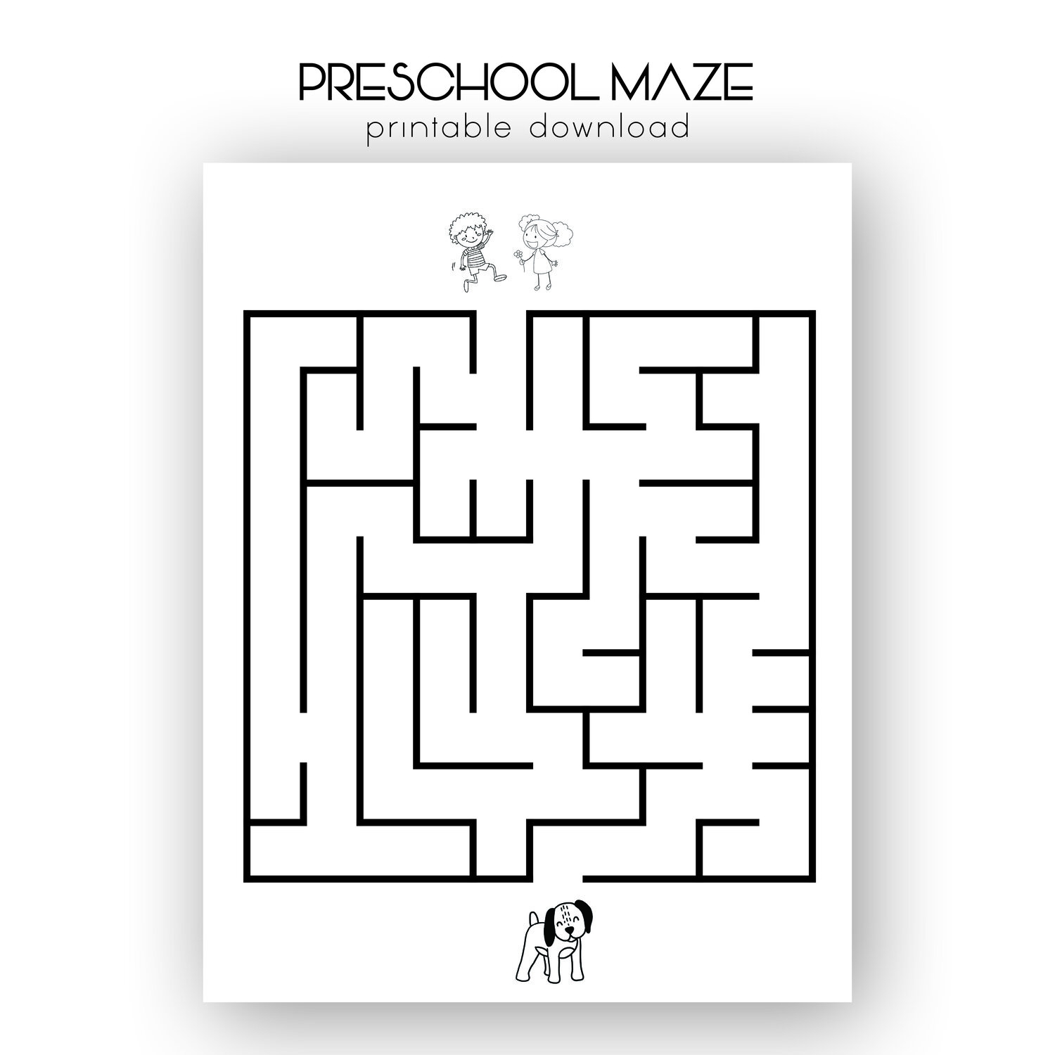 Free Printable Preschool Maze The Simple Design Co Worksheets 