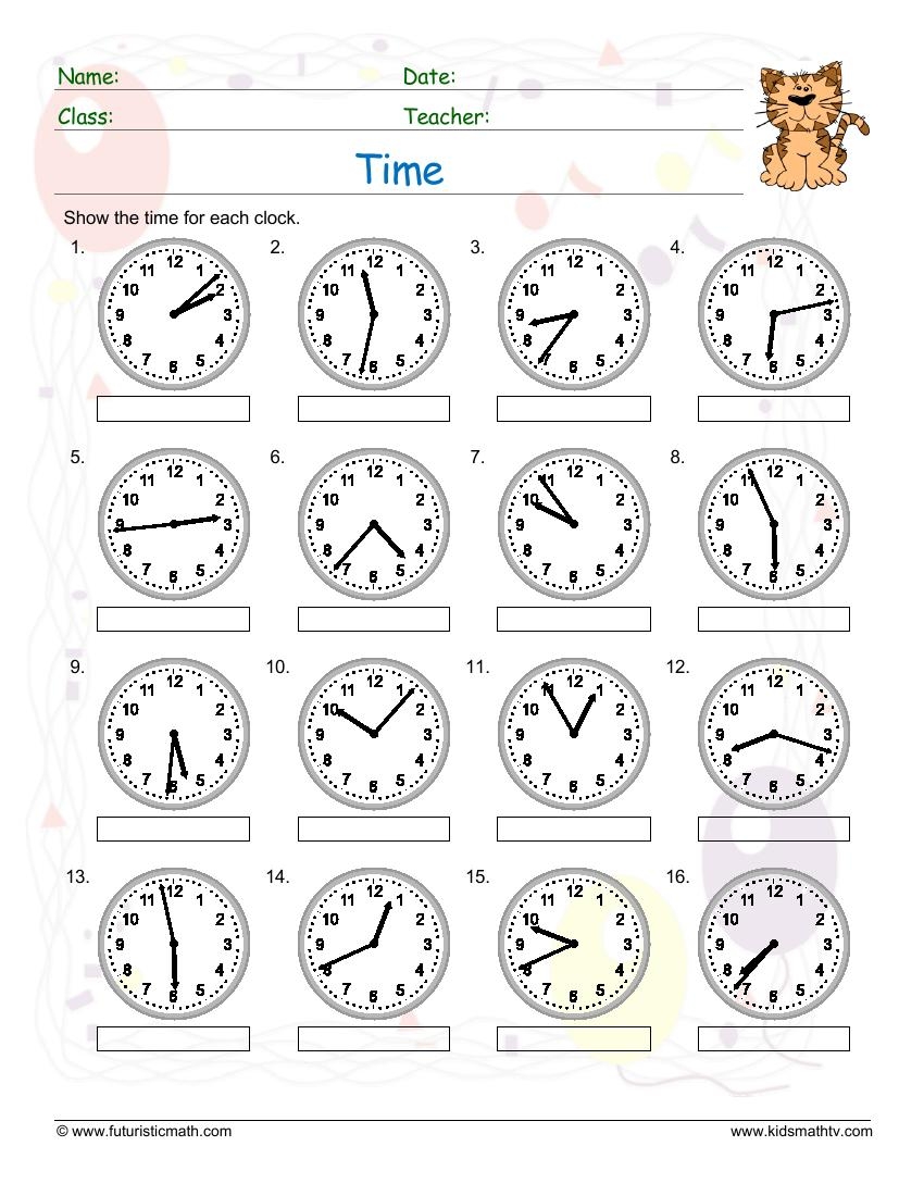Free Printable Telling Time Worksheets Free Printable Telling Time Worksheets