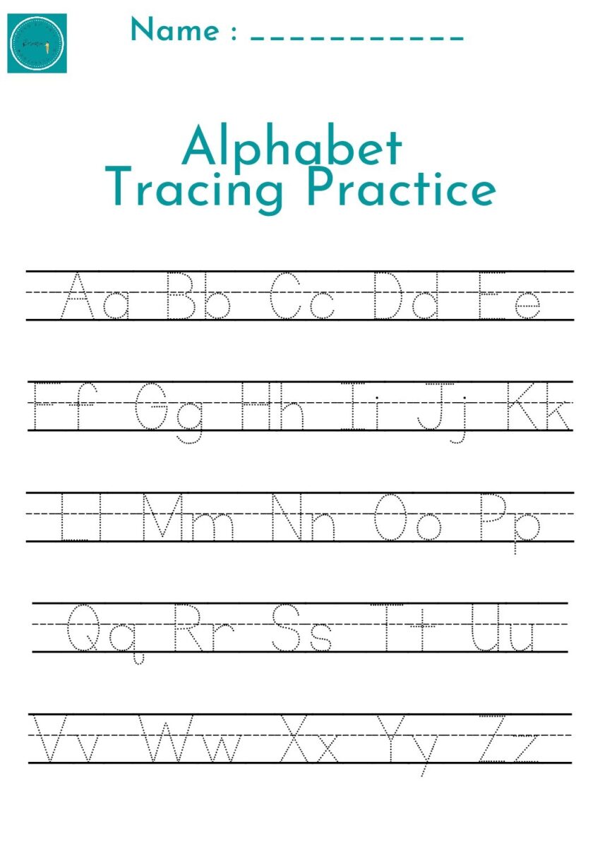 Free Printable Trace The Alphabet Letters Worksheet Teacha