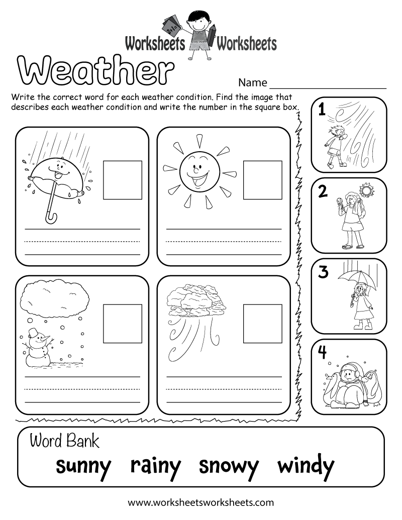 Weather Printable For Preschool