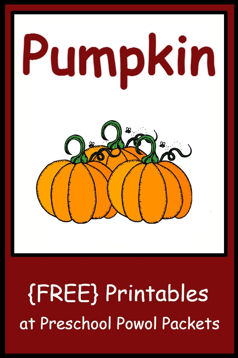 Free Pumpkin Printables Preschool