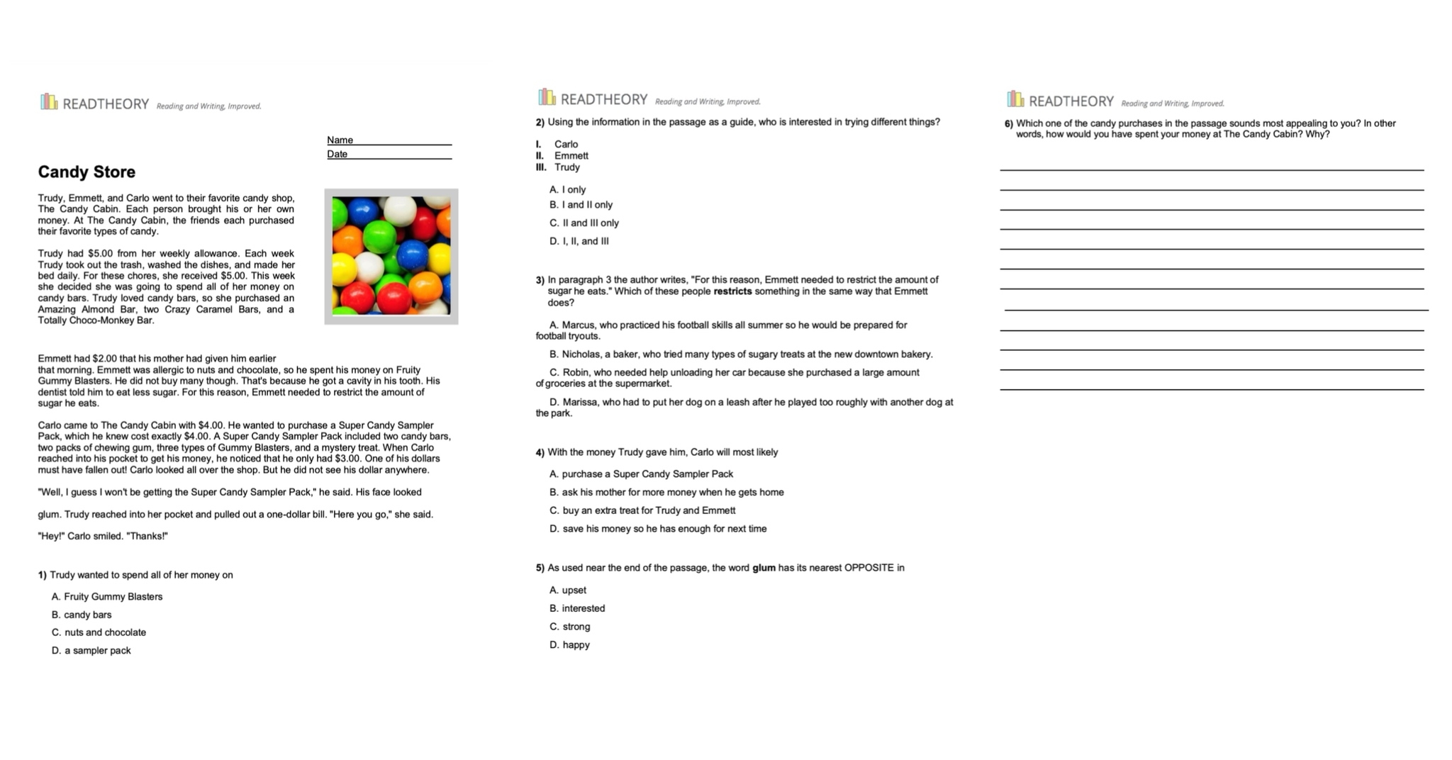 Reading Comprehension Worksheets K12 Reading Comprehension Worksheets K12