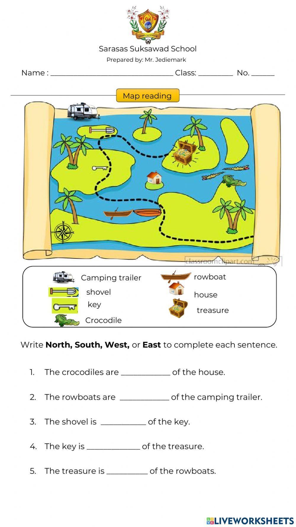 Reading Maps Worksheets Free Printable