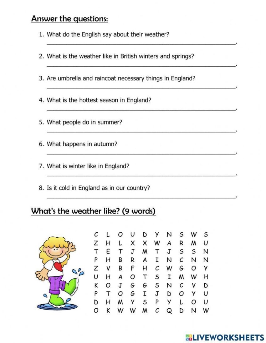 Free Weather Comprehension Worksheet Download Free Weather Comprehension Worksheet Png Images Free Worksheets On Clipart Library