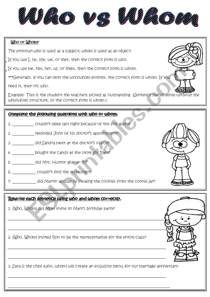 Free Who Whom Worksheet Download Free Who Whom Worksheet Png 