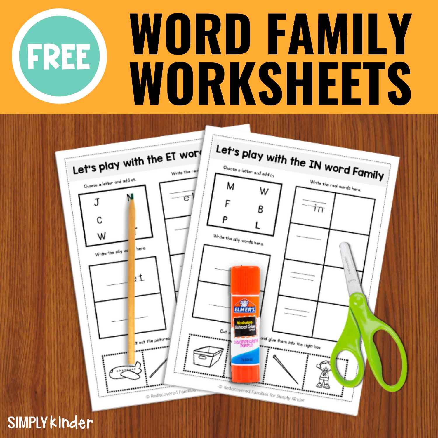 FREE Word Family Worksheets For Kindergarten Simply Kinder
