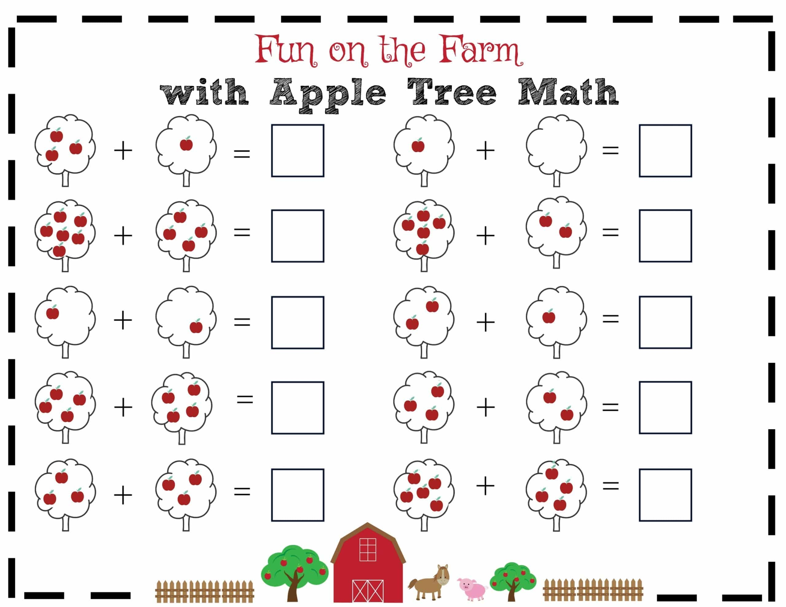 Fun On The Farm With Apple Tree Math Only Passionate Curiosity