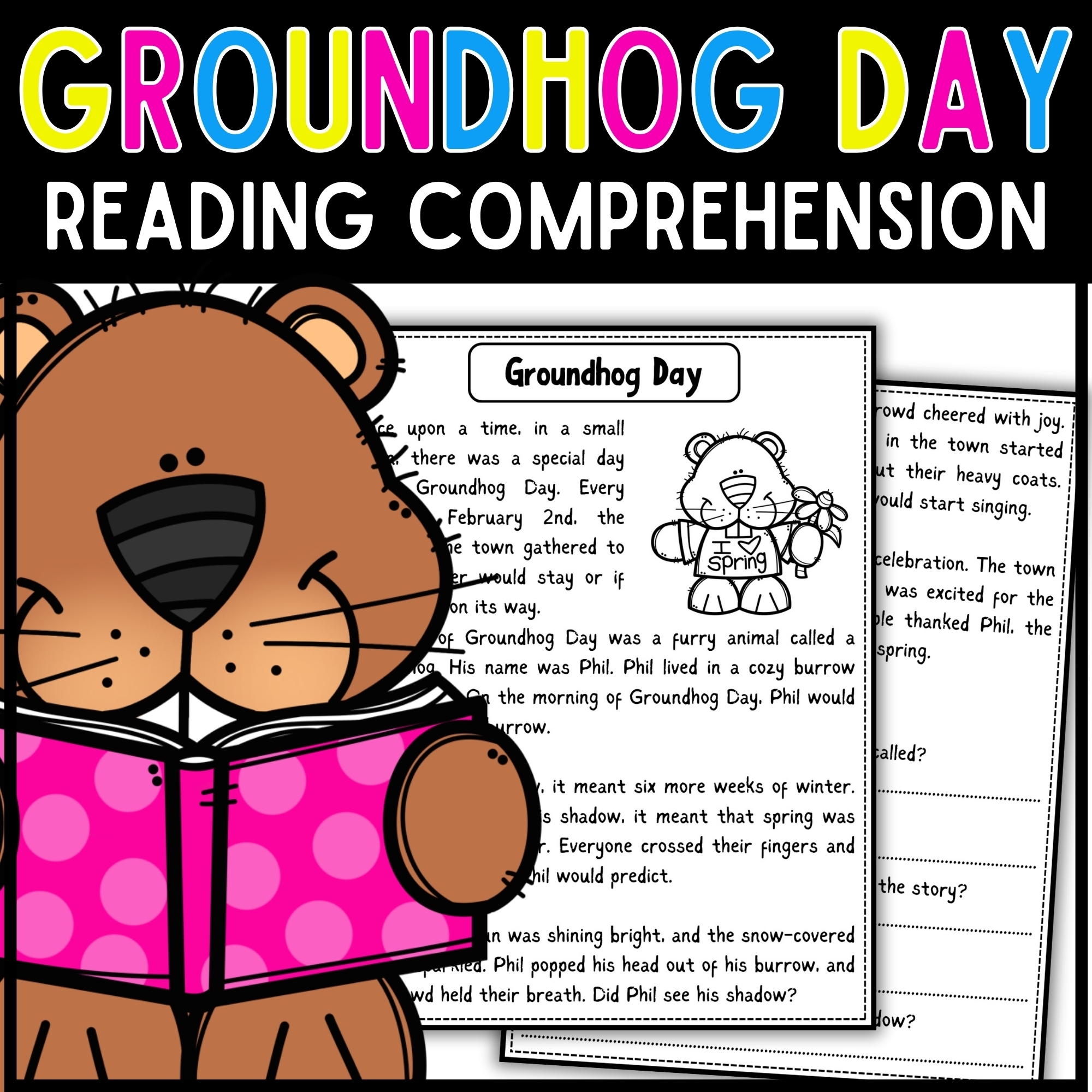 Groundhog Day Reading Comprehension Passage U0026 Questions February Worksheets Made By Teachers Groundhog Day Reading Comprehension Passage U0026 Questions February Worksheets Made By Teachers