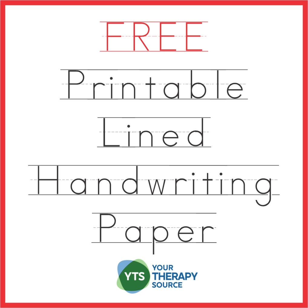 Printable Writing Papers For Preschool