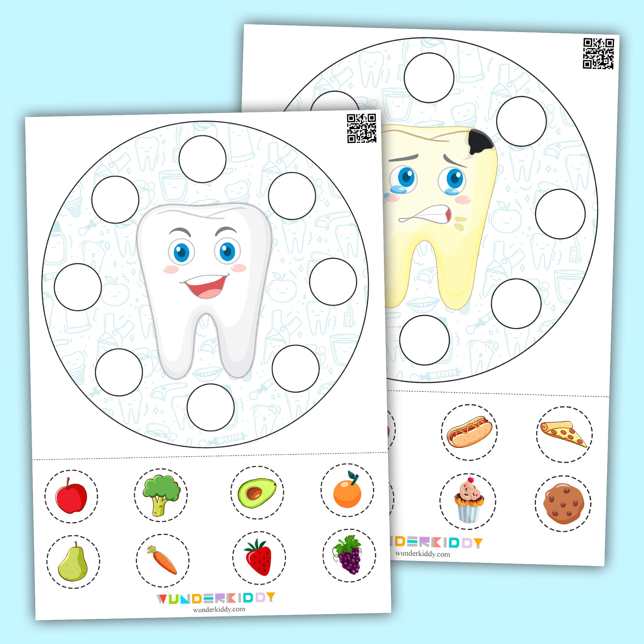 Healthy Teeth Clothespin Sorting Activity For Preschool Healthy Teeth Clothespin Sorting Activity For Preschool