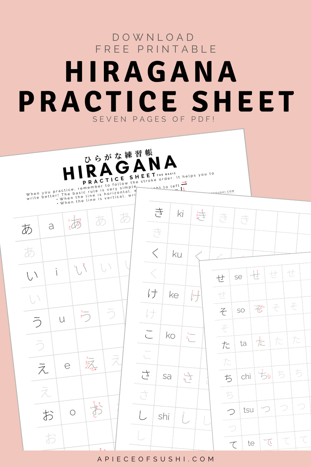 Free Printable Japanese Worksheets Pdf