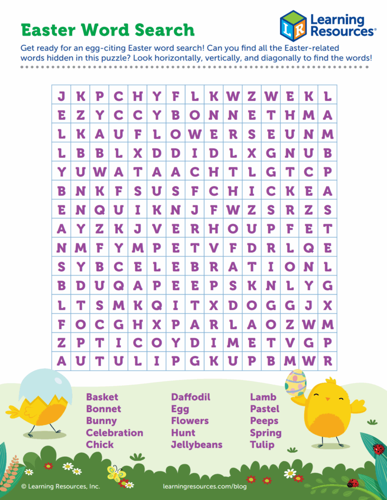 Hop Into Easter Fun With Printable Easter Word Search
