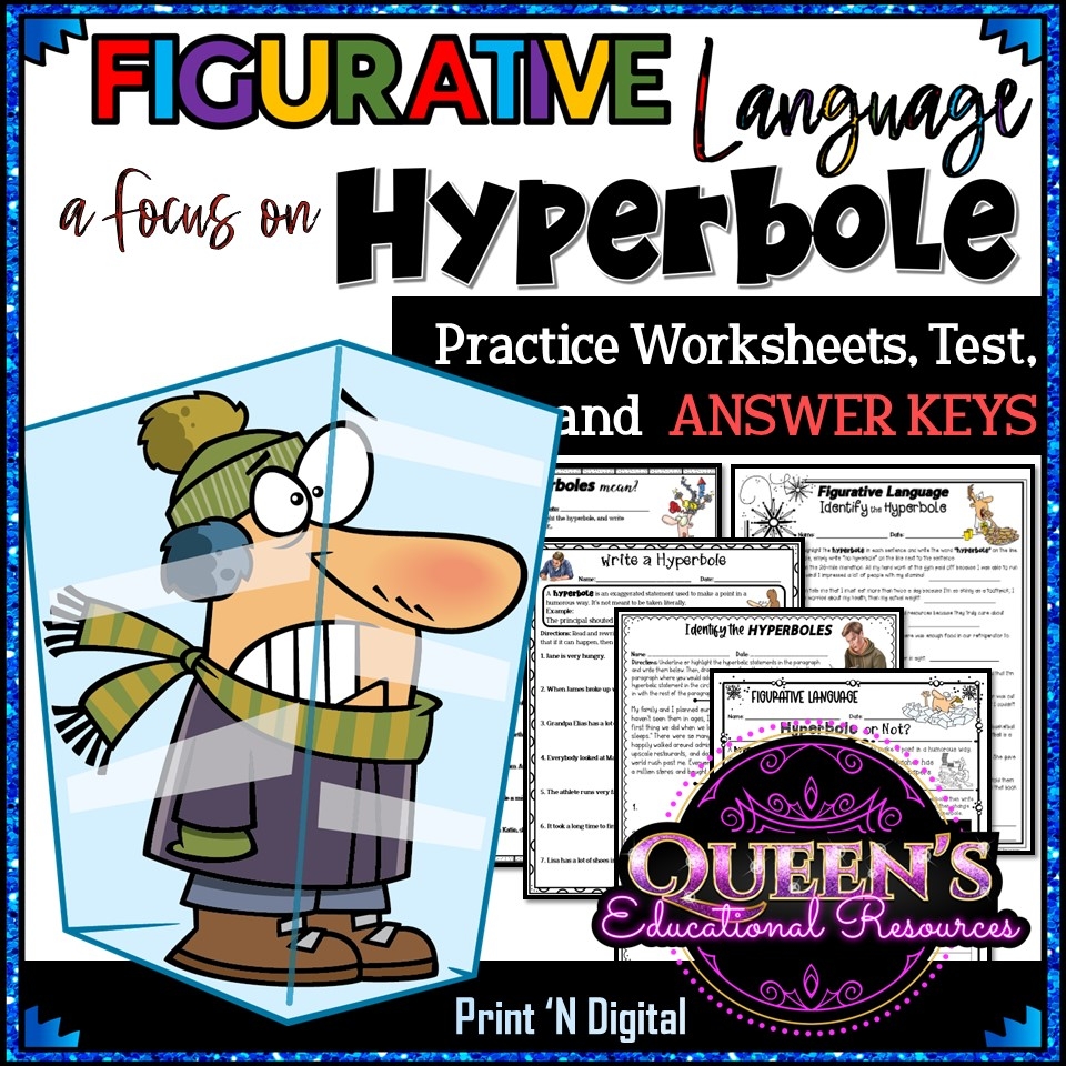Hyperbole Activities Hyperbole Worksheets Figurative Language Hyperbole Made By Teachers