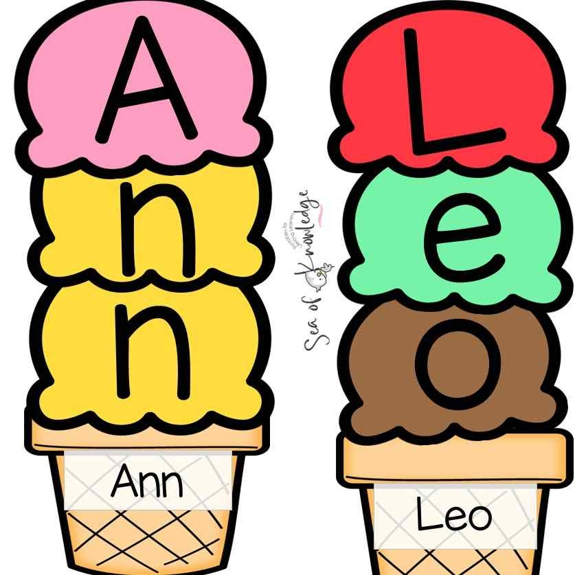 Ice Cream Craft Preschool Free Name Craft With Letter Cones