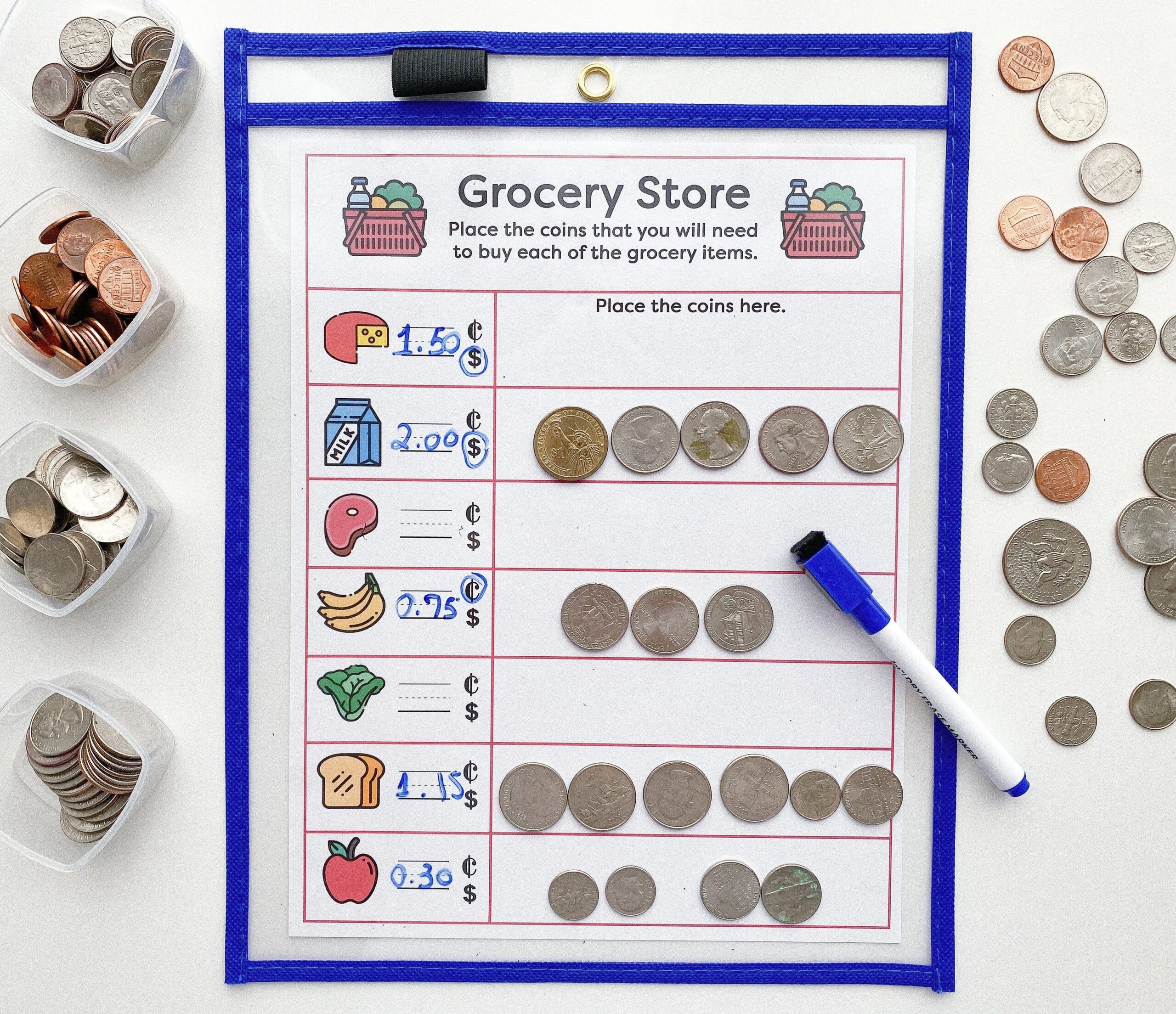 Free Printable Preschool Money Sorting Cards Free Printable Preschool Money Sorting Cards