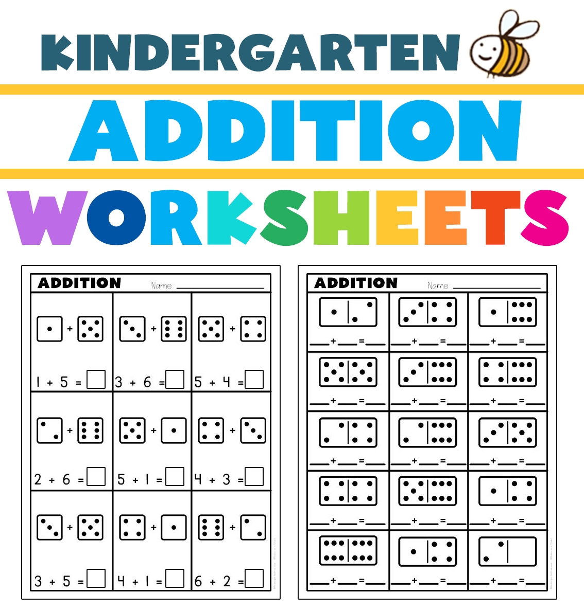 Addition For Kindergarten Free Worksheets