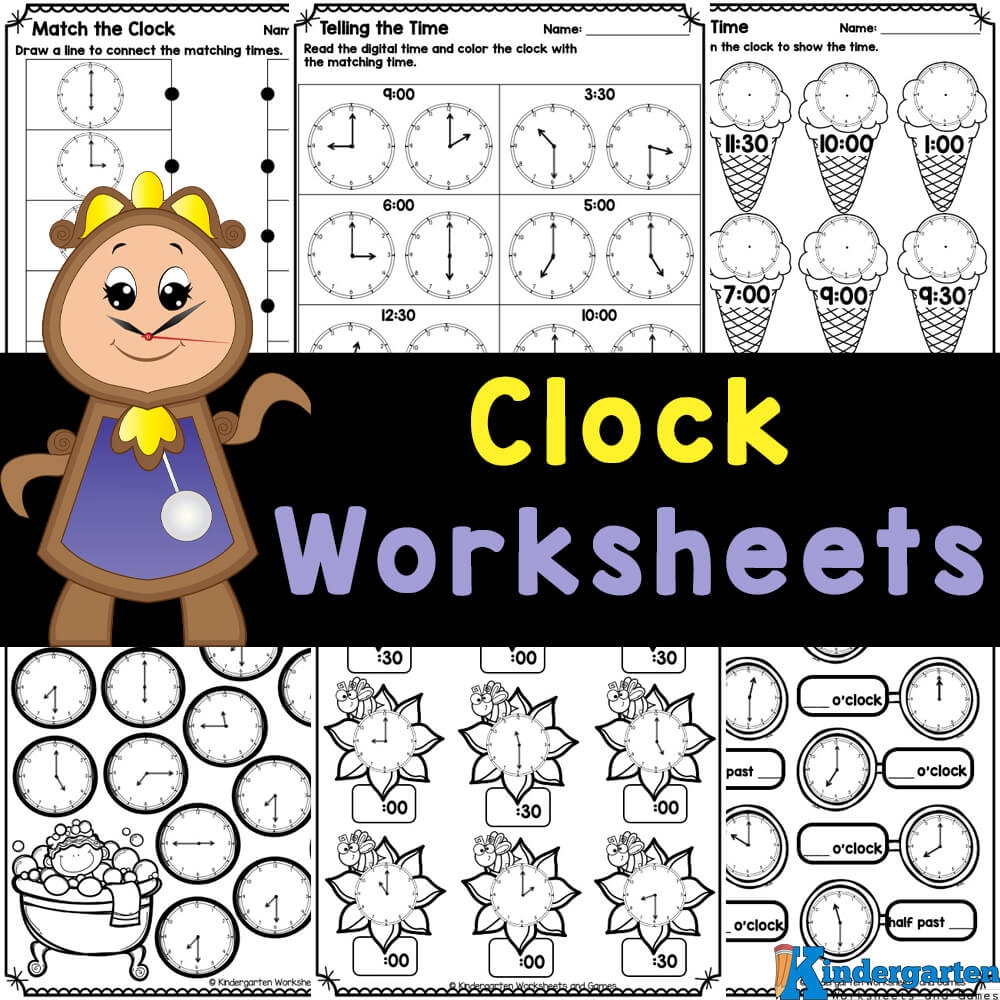 Free Telling Time Worksheets For Kindergarten