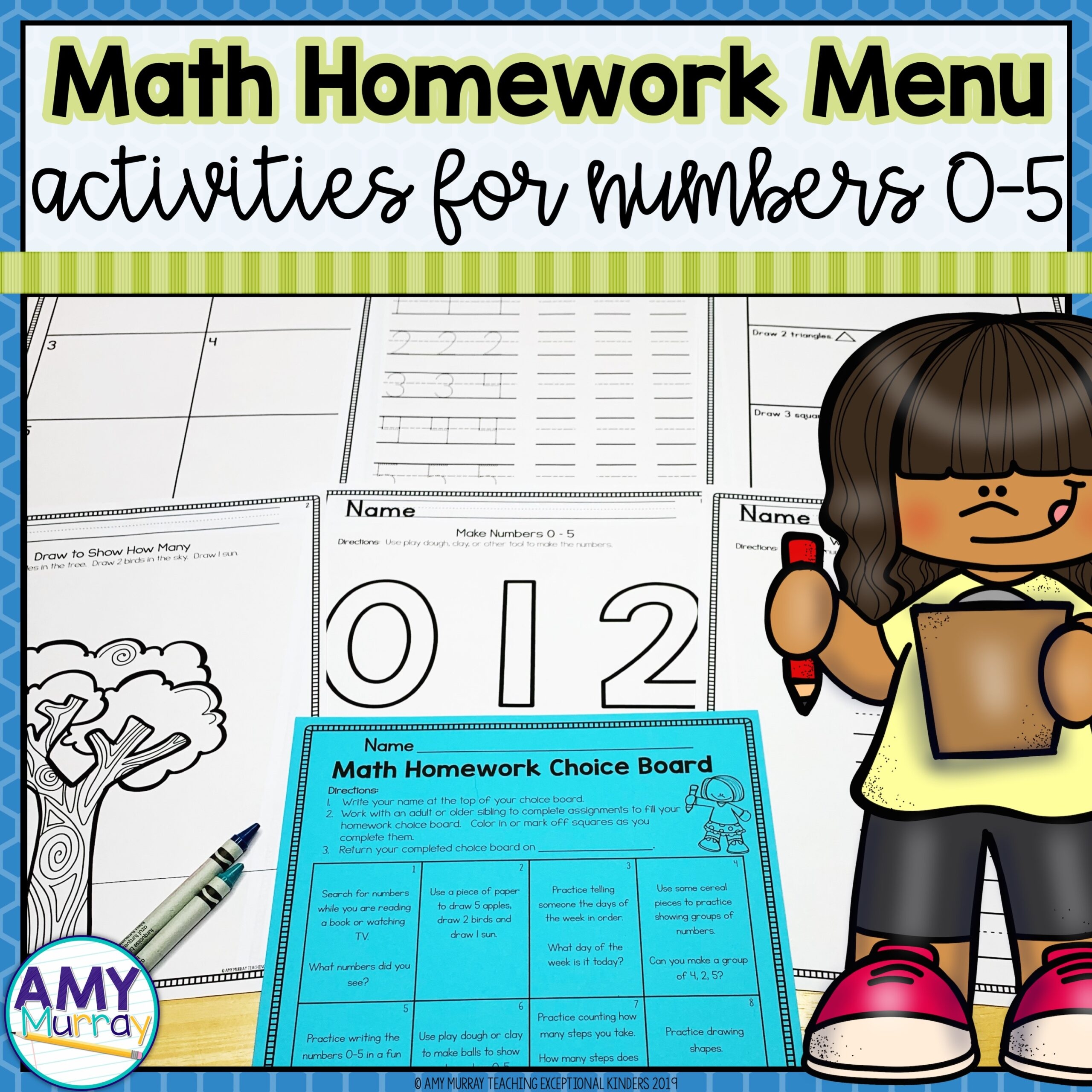 Kindergarten Math Homework Numbers 0 To 5 Teaching Exceptional 