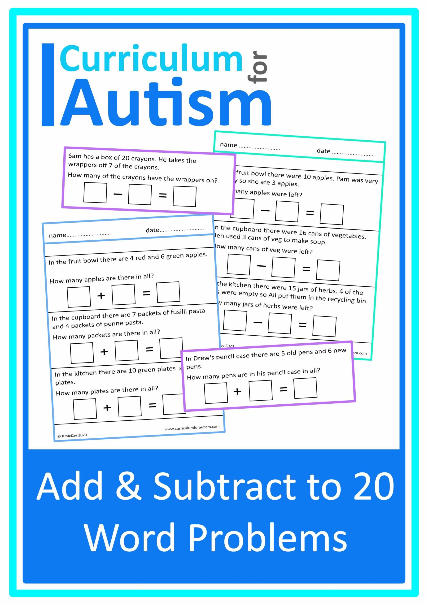 Large Print Addition U0026 Subtraction To 100 Worksheets Autism Special Ed Resource Room Homeschool Curriculum For Autism Large Print Addition U0026 Subtraction To 100 Worksheets Autism Special Ed Resource Room Homeschool Curriculum For Autism