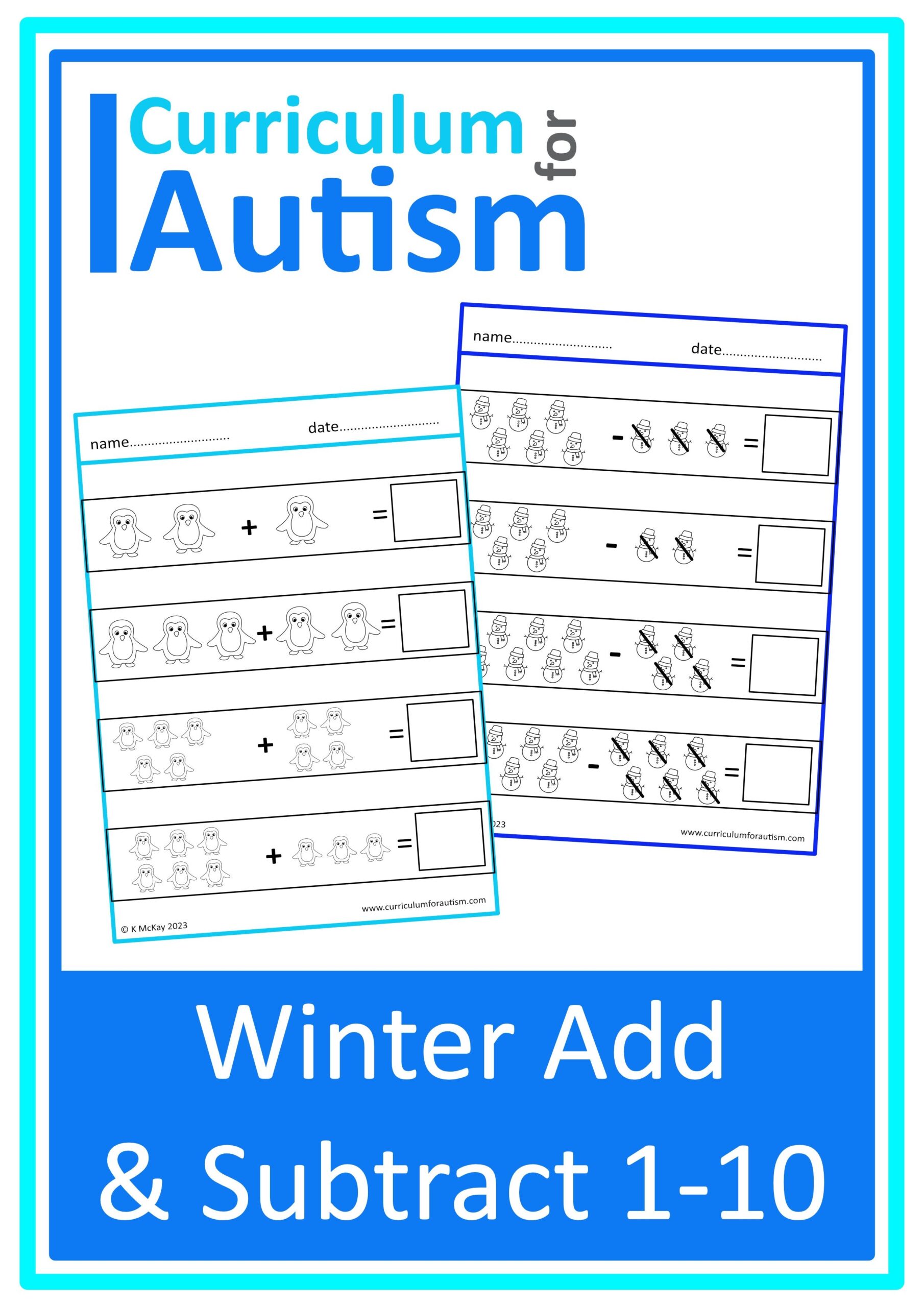 Large Print Addition U0026 Subtraction To 20 Worksheets Autism Special Large Print Addition U0026 Subtraction To 20 Worksheets Autism Special