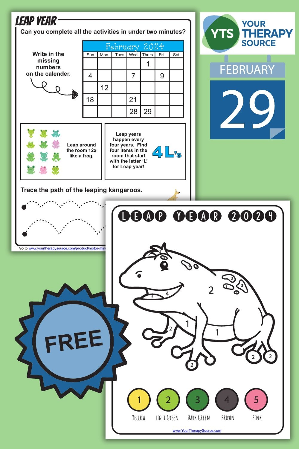 Leap Year Printable For 2024 Your Therapy Source