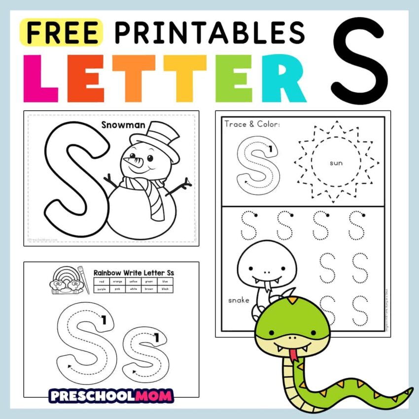 Letter S Preschool Printables Preschool Mom