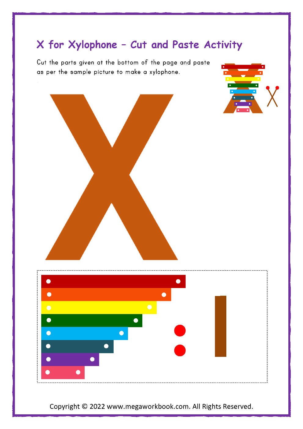 Printable Letter X Worksheets For Preschoolers