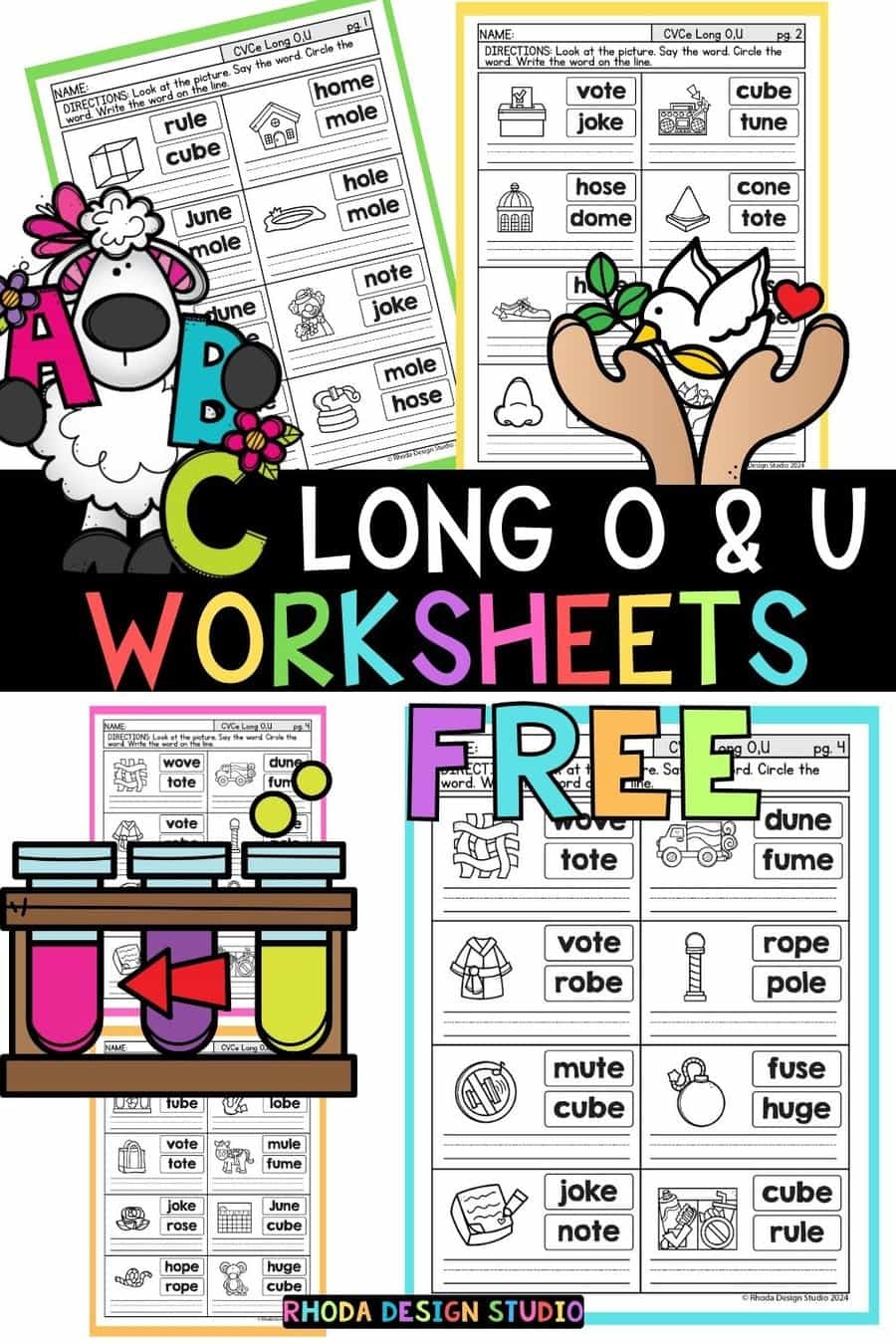 Long O Worksheets Long U Worksheets Free CVCe Word Word