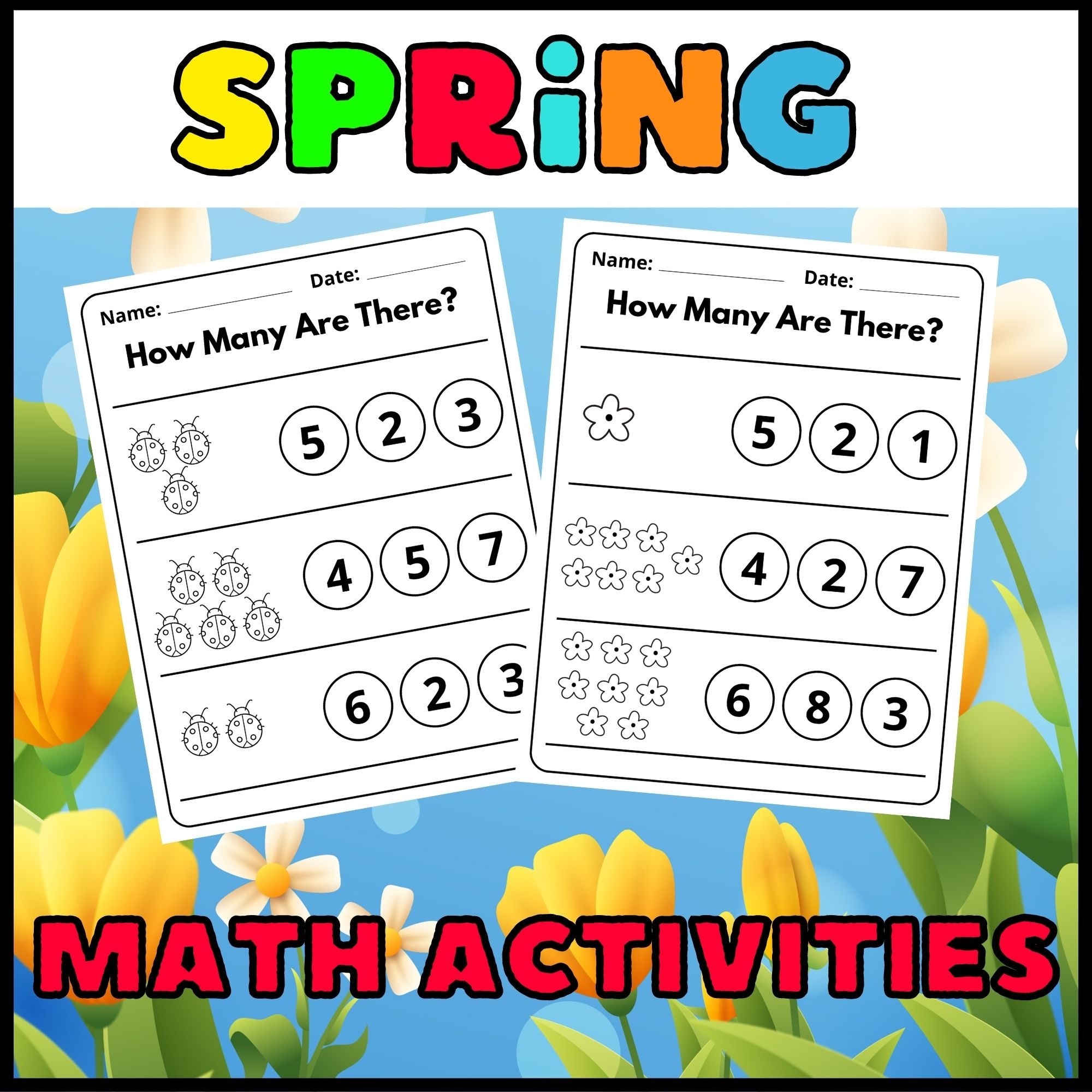 Math In The Springtime Kindergarten Worksheets Fun Worksheets 