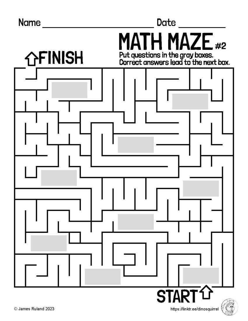 MATH MAZE Addition And Subtraction Within 20 Customizable Math Mazes Included Classful
