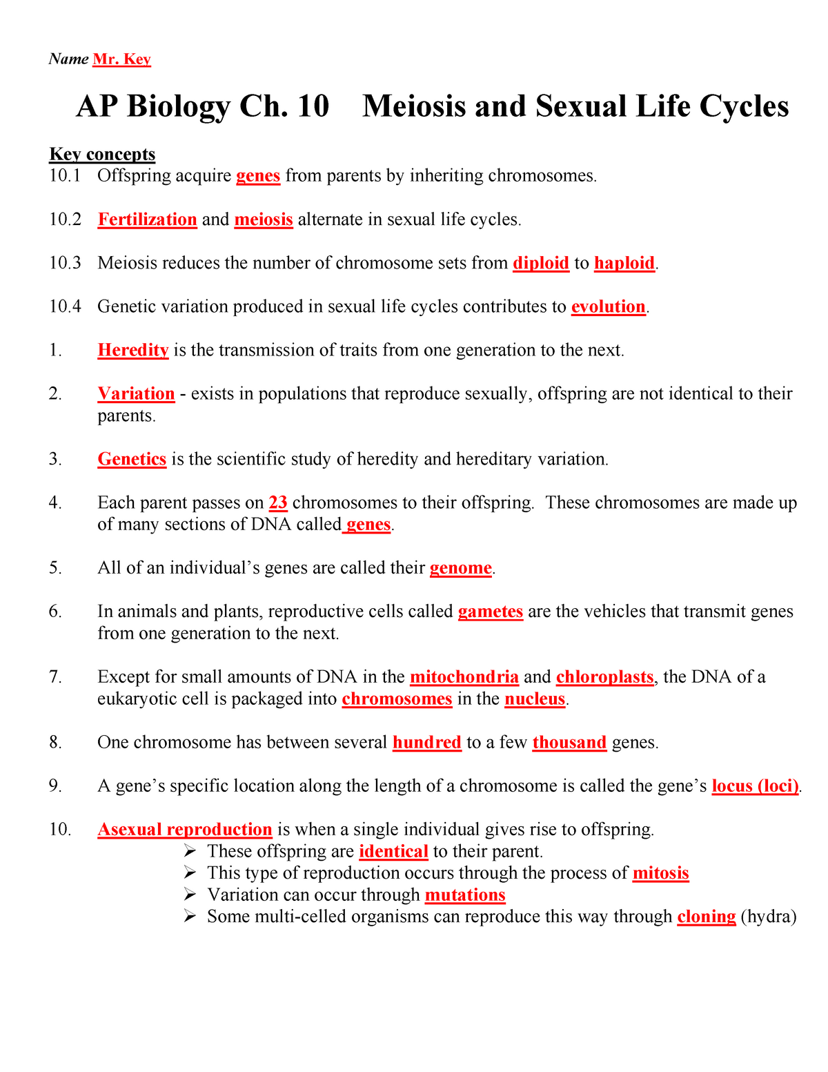 Meiosis Reading Comprehension Worksheet Answer Key Meiosis Reading Comprehension Worksheet Answer Key