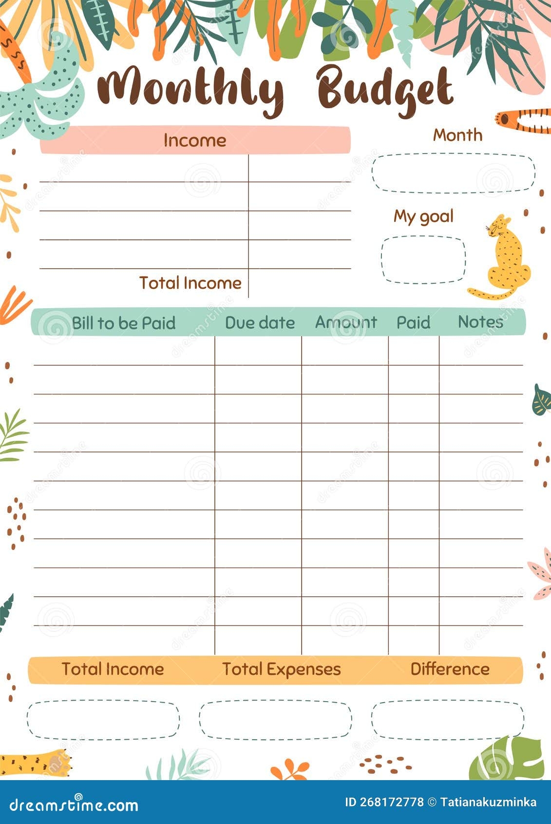 Monthly Budget Planner Template For Print Printable Budget Planner Worksheet A4 Size Stock Illustration Illustration Of Background Budget 268172778 Monthly Budget Planner Template For Print Printable Budget Planner Worksheet A4 Size Stock Illustration Illustration Of Background Budget 268172778