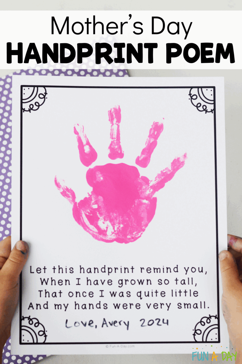 Mother s Day Handprint Poem Free Printable Fun A Day