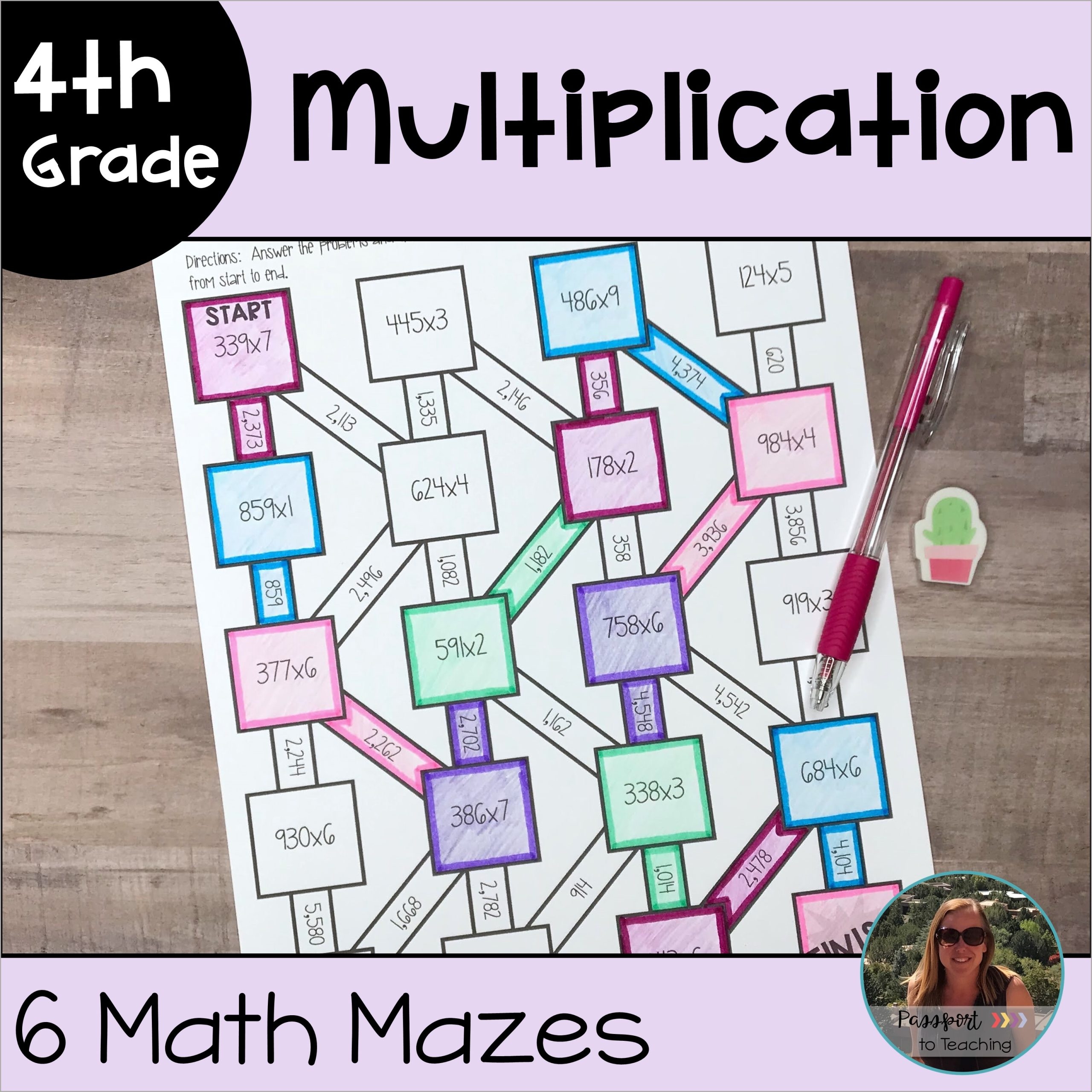 Multi Digit Multiplication Math Mazes Made By Teachers Multi Digit Multiplication Math Mazes Made By Teachers