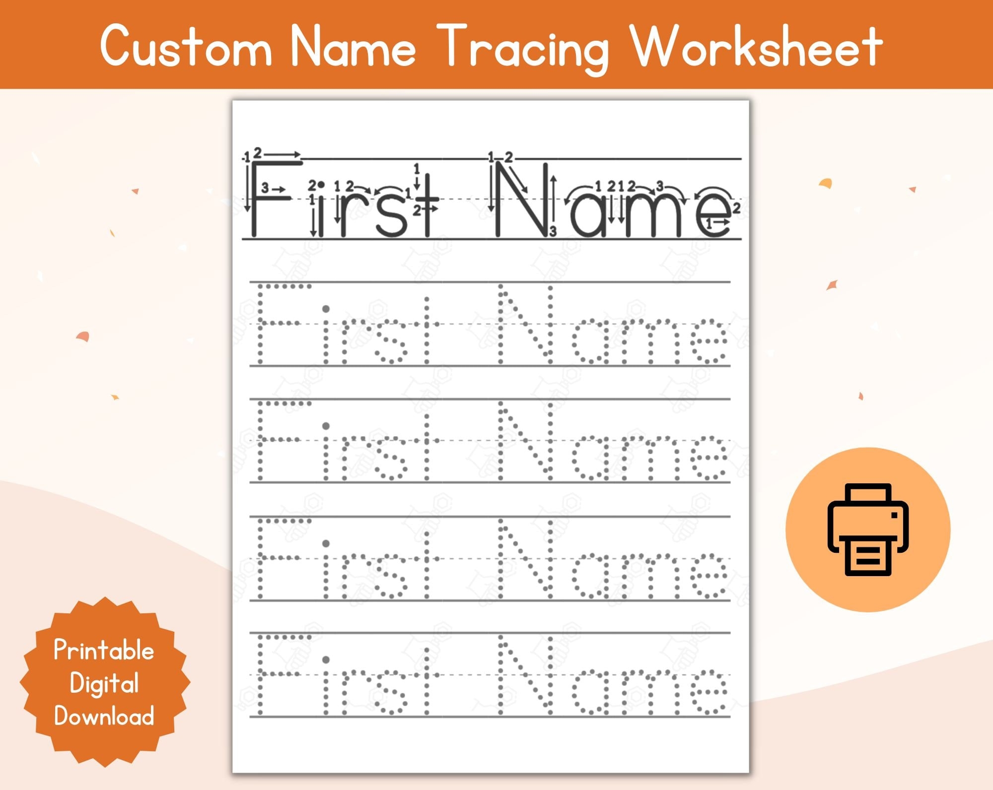 Name Tracing Custom Worksheet Personalized First Name Tracing Name Worksheet Name Tracing Printable Etsy New Zealand Name Tracing Custom Worksheet Personalized First Name Tracing Name Worksheet Name Tracing Printable Etsy New Zealand